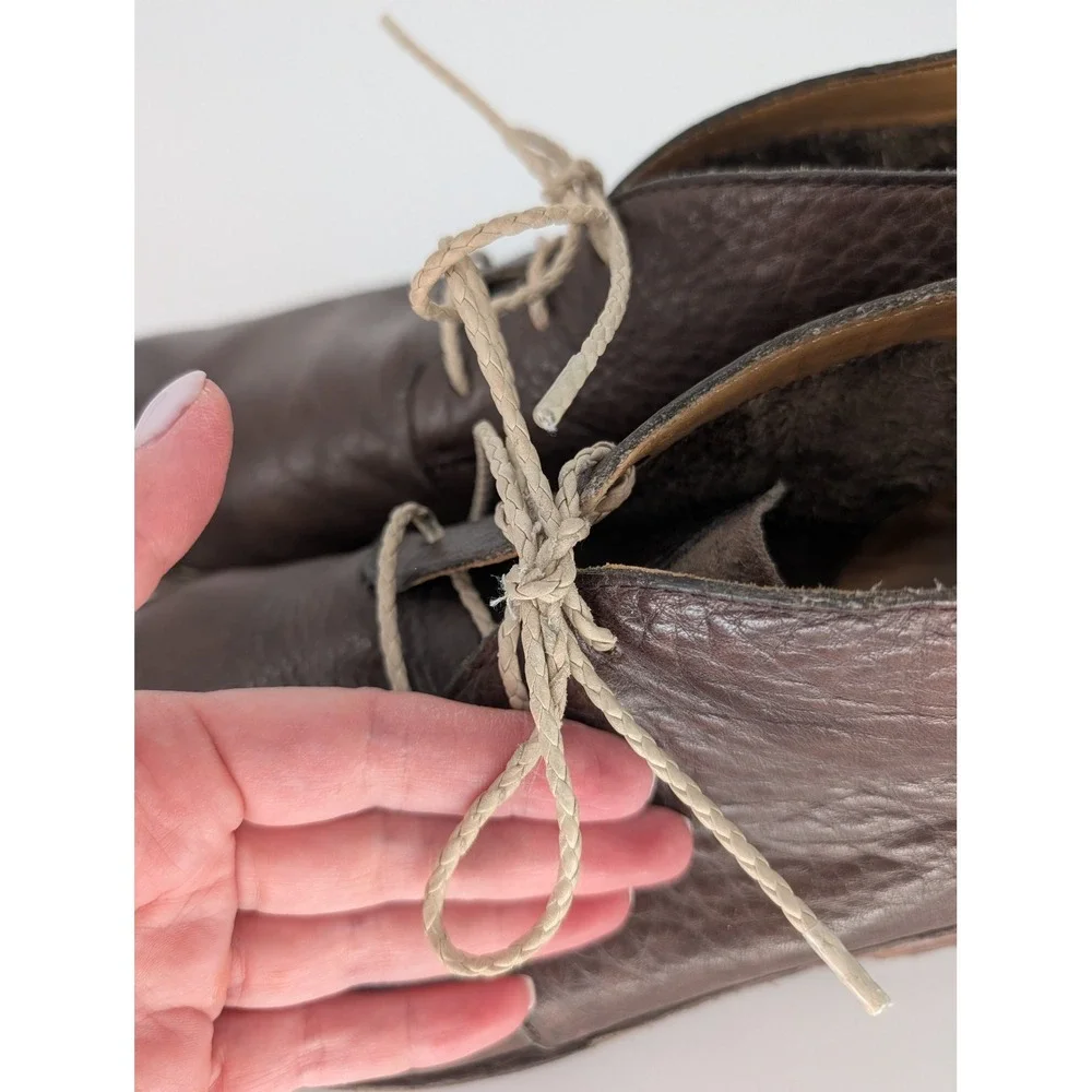 Cole Haan Chukka Boots Mens 12 Brown Pebbled Leather Lace Up Preppy‎ Heritage
